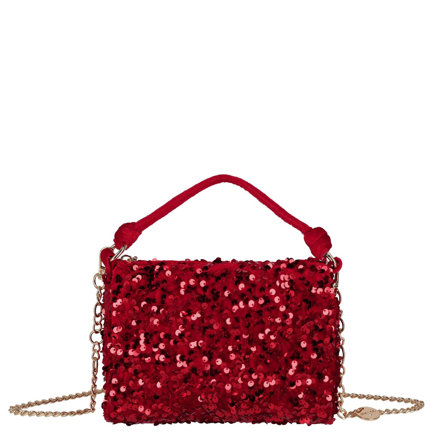 Girls Red Sequins Handbag, 1, hi-res