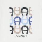Younger Boys White Logo T-Shirt, 1, hi-res
