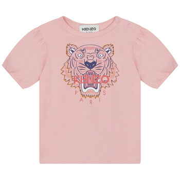 Younger Girls Pink Tiger T-Shirt