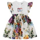Younger Girls Multi-Coloured Logo Floral Dress Set, 1, hi-res