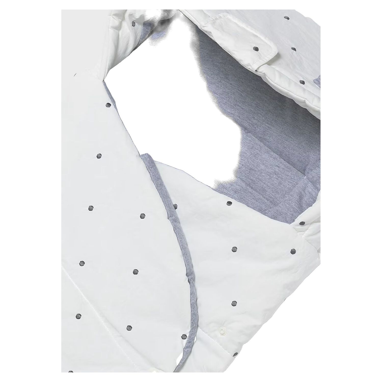 White & Grey Dots Baby Nest, 1, hi-res