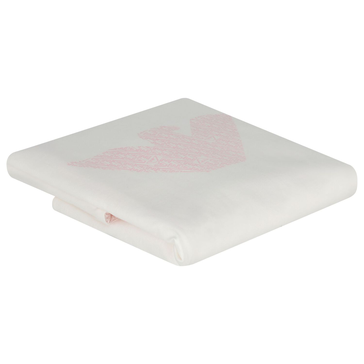 Baby Girls Ivory & Pink Logo Blanket, 5, hi-res