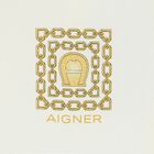 Girls Ivory & Gold Logo Dress, 1, hi-res