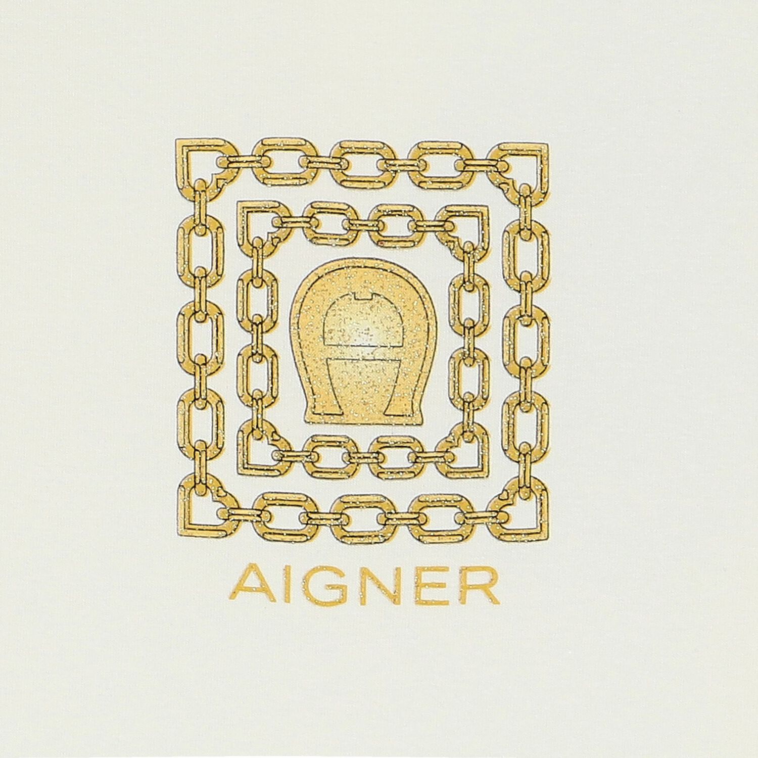 Girls Ivory & Gold Logo Dress, 1, hi-res