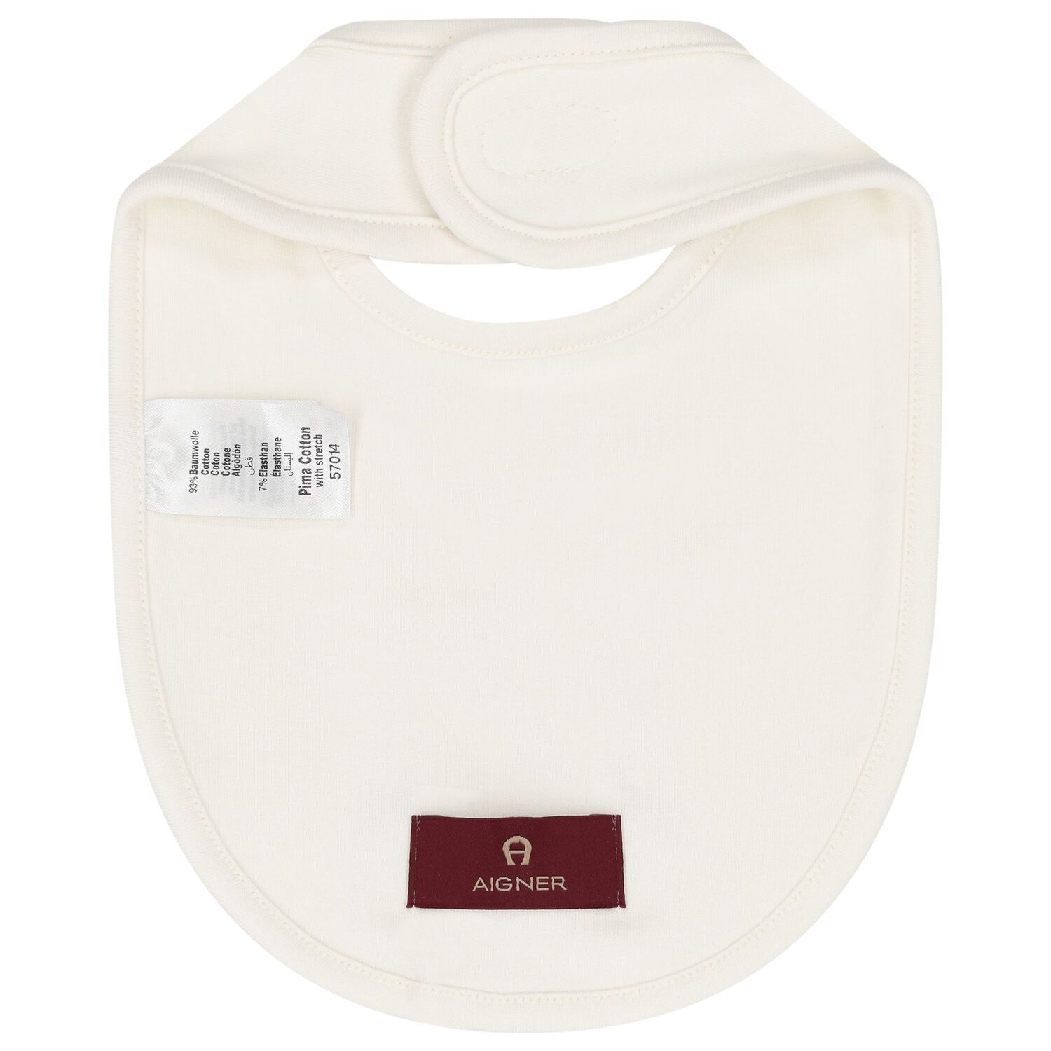 Ivory & Gold Logo Baby Bib, 1, hi-res image number null