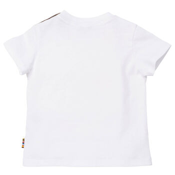 Younger Boys White Logo T-Shirt