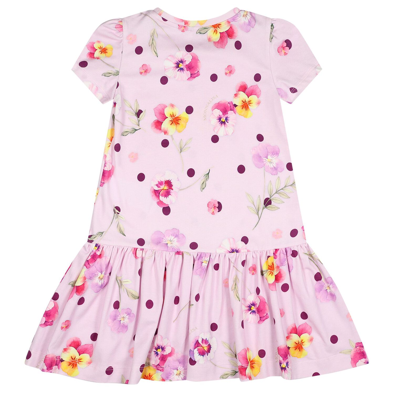 Girls Lilac Floral Dress, 1, hi-res
