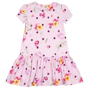 Girls Lilac Floral Dress
