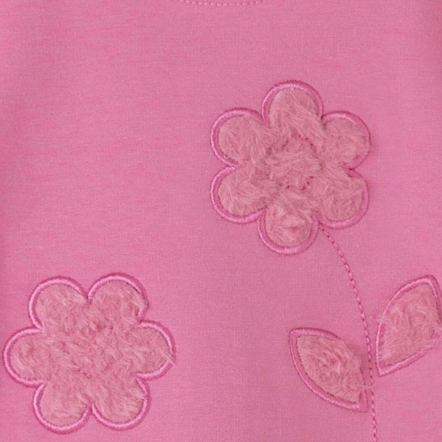 Younger Girls Pink Flower Dress, 1, hi-res