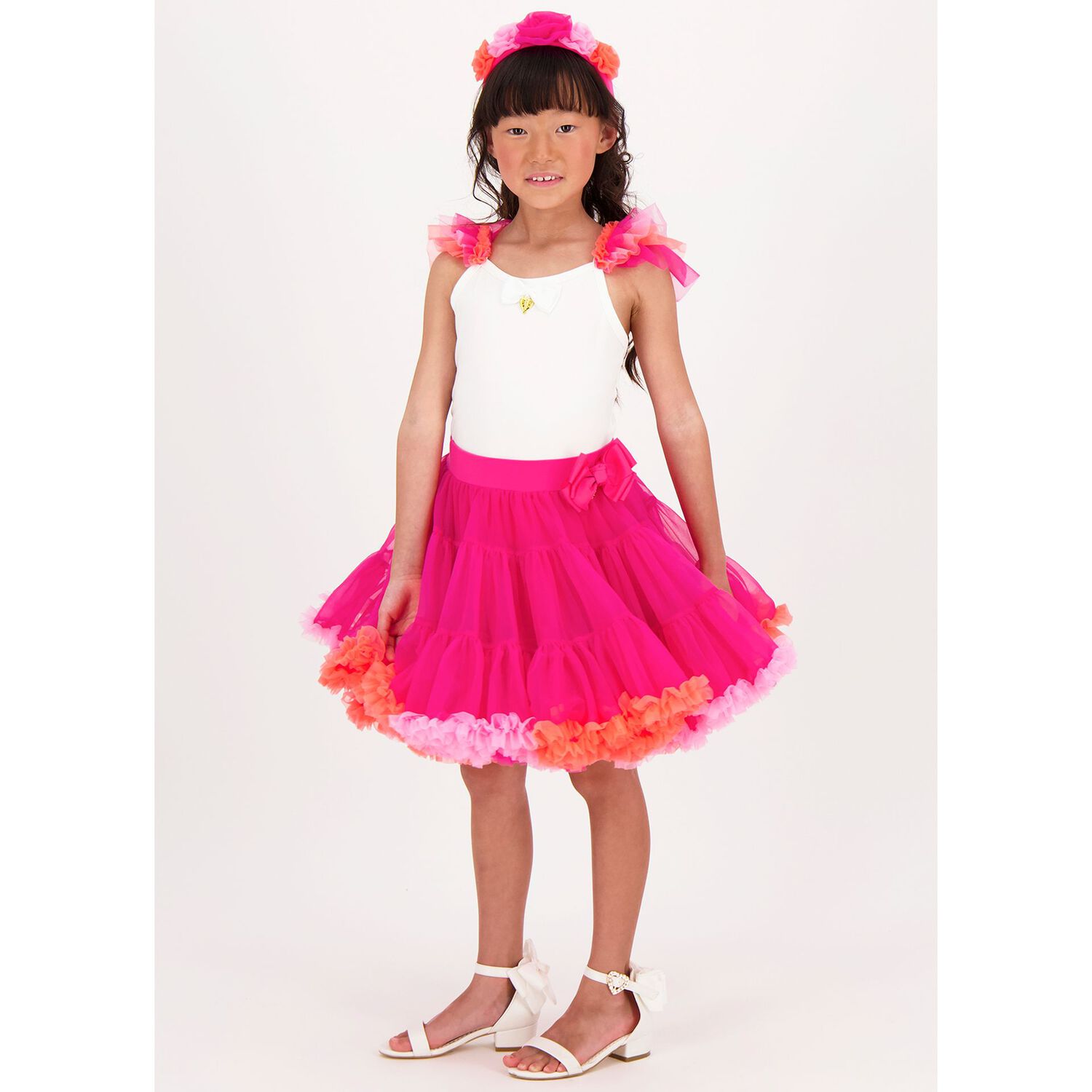 Girls White & Pink Top, 1, hi-res image number null