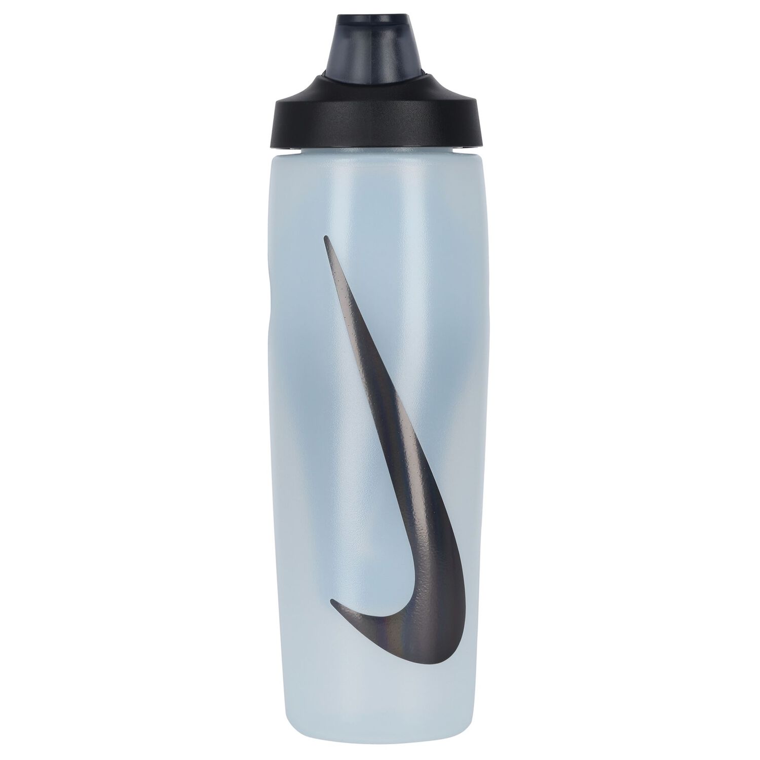 White & Black Logo Water Bottle, 1, hi-res