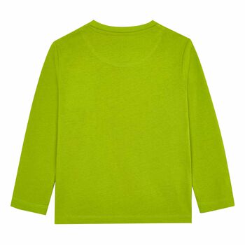 Boys Green Skater Long Sleeve Top
