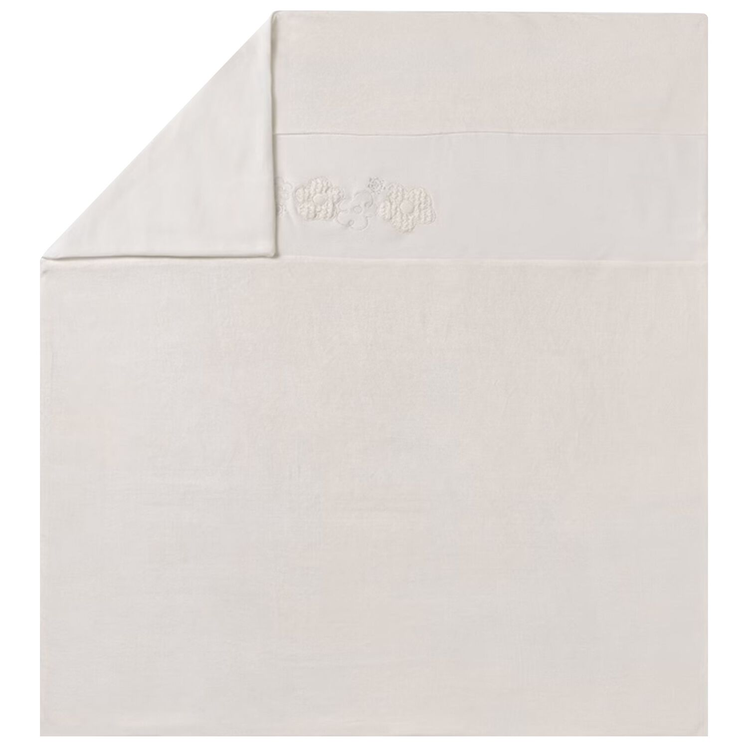 بطانية أطفال عاجية مزخرفة بالزهور, 3, hi-res