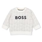 Younger Boys Ivory Logo Sweatshirt, 1, hi-res