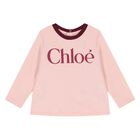 Younger Girls Mini Me Pink Long Sleeve Top, 2, hi-res