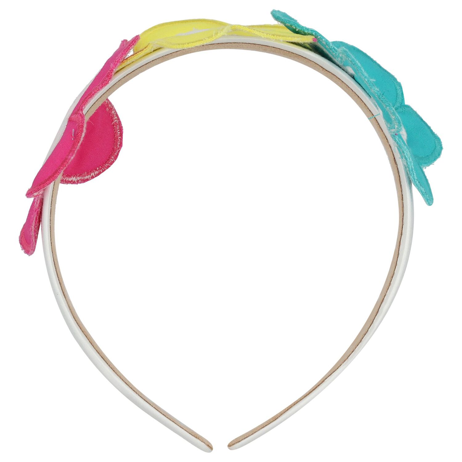 Girls Multi-Coloured Floral Applique Headband, 1, hi-res