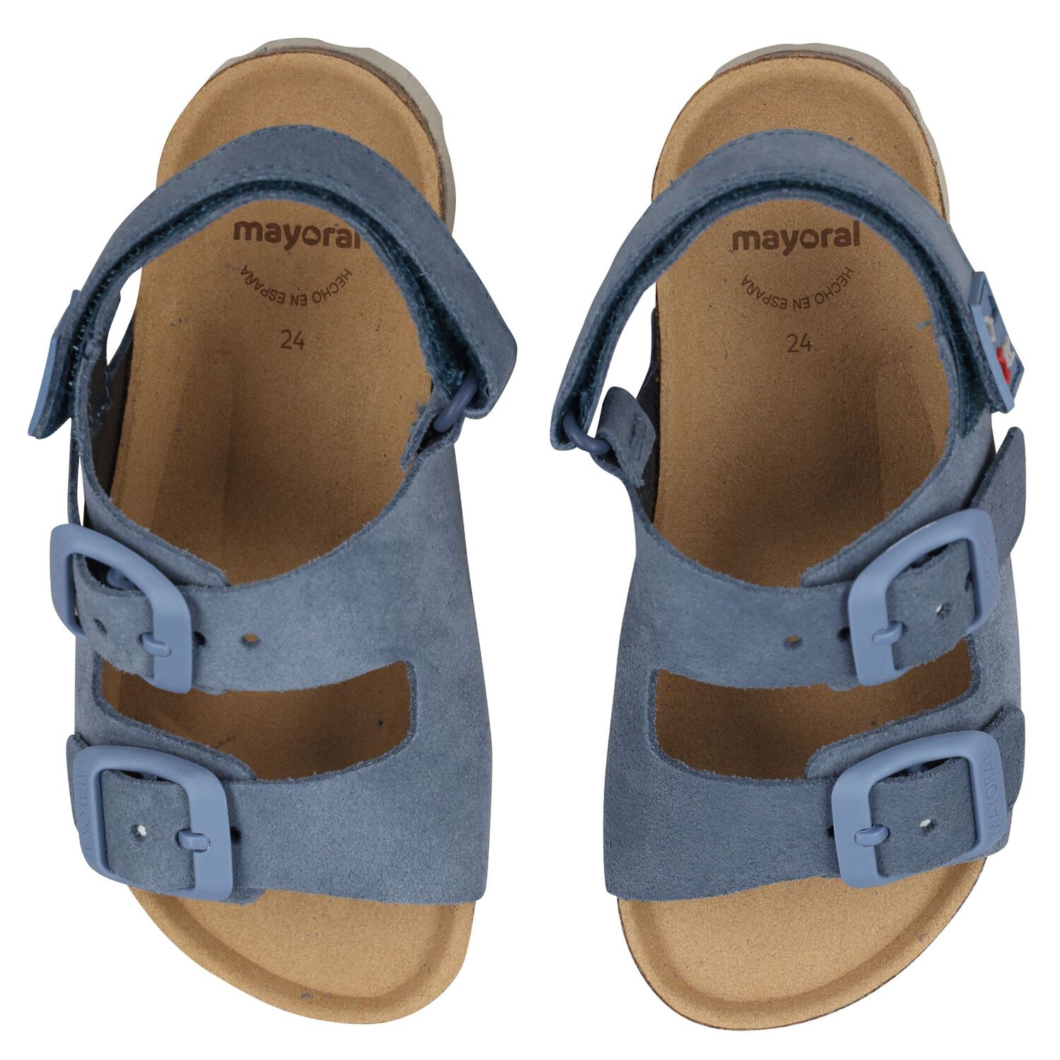 Baby Boys Blue Leather Sandal, 1, hi-res