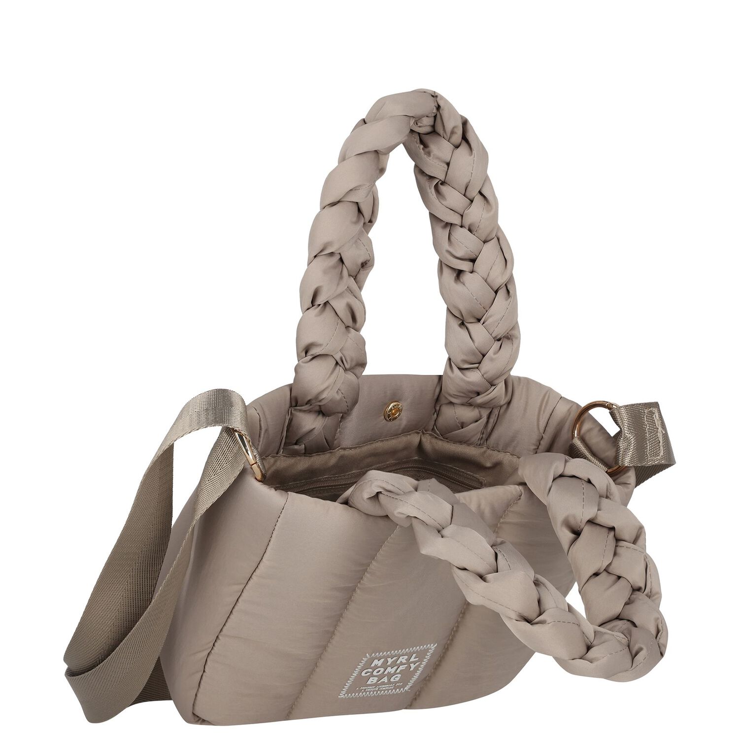 Girls Beige Logo Handbag ( 18cm ), 2, hi-res