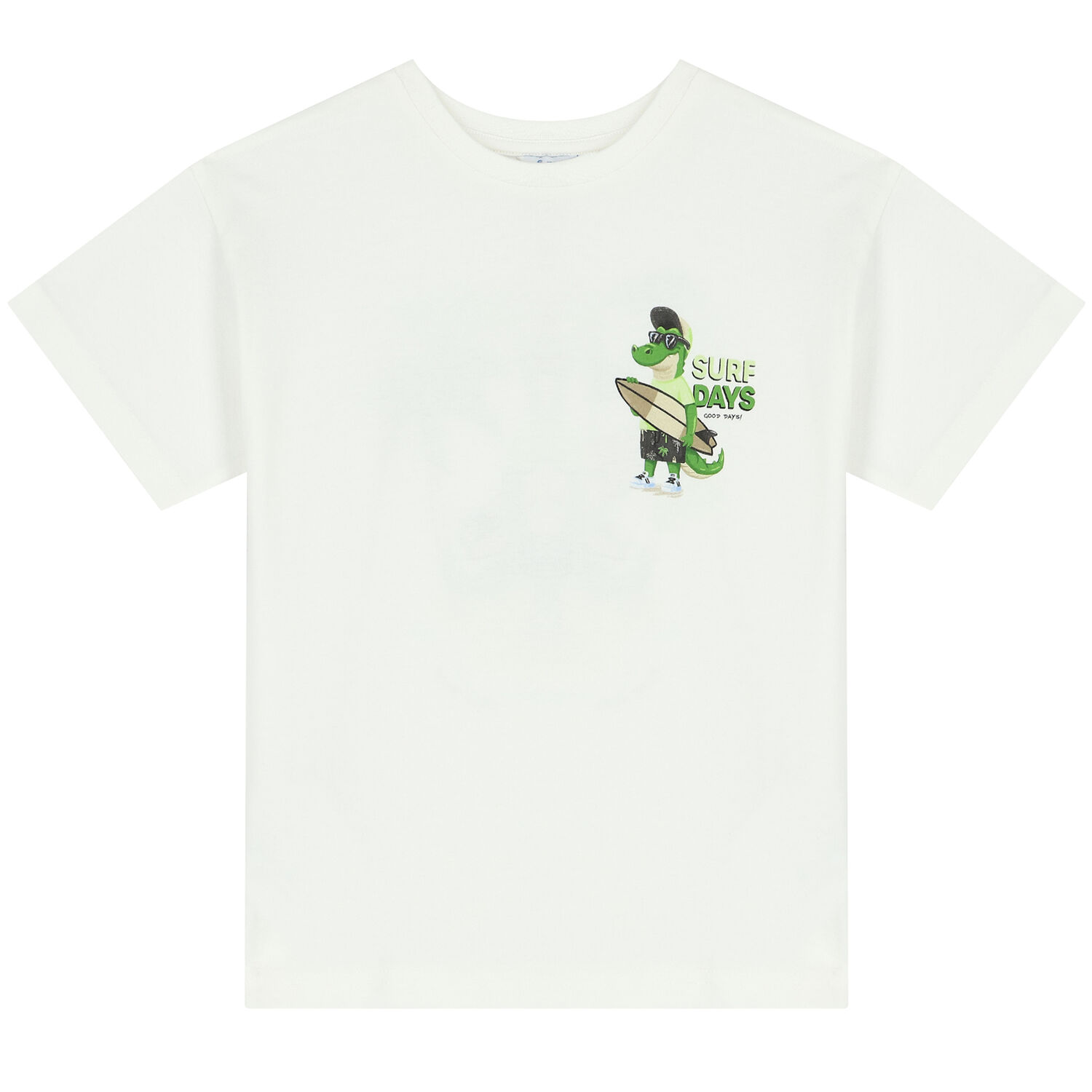 Boys Ivory Crocodile T-Shirt, 1, hi-res