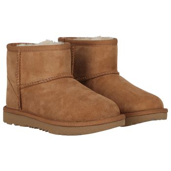 Chestnut Brown Classic Mini II Suede Boots