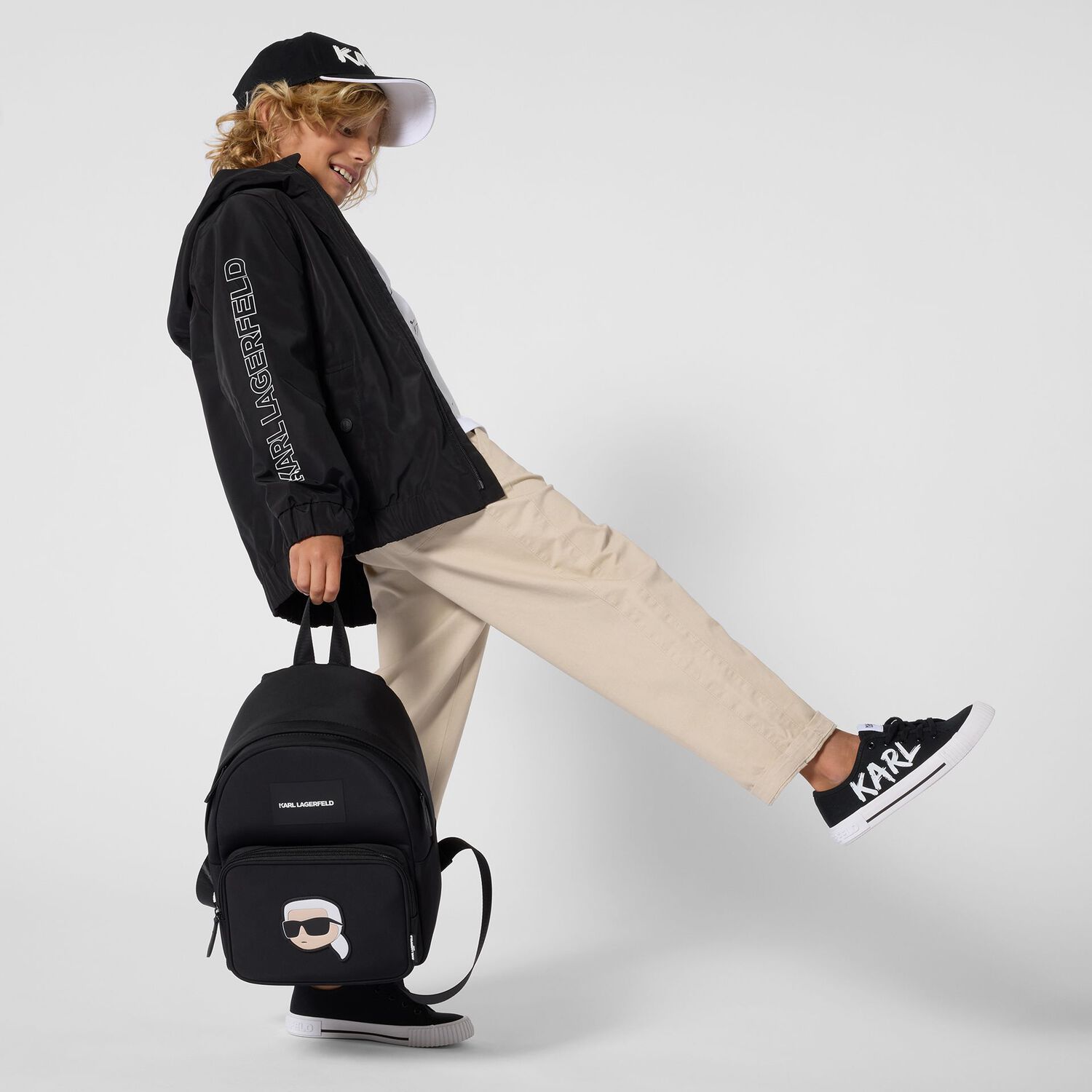 Black Ikonik Karl Backpack, 1, hi-res