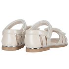 صندل بنات بطبعة الزهور باللون الأبيض , 1, hi-res