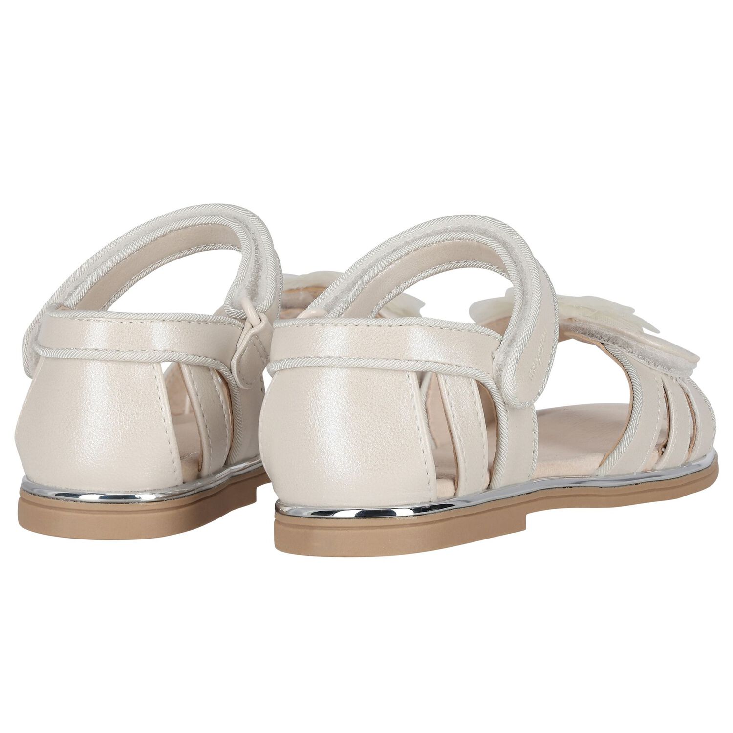 صندل بنات بطبعة الزهور باللون الأبيض , 1, hi-res image number null