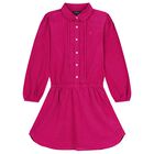 Girls Pink Logo Needlecord Dress, 1, hi-res