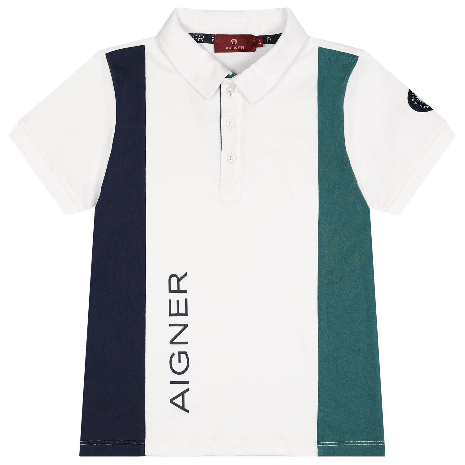 Boys White Logo Polo Shirt, 1, hi-res