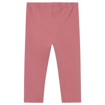 Younger Girls Pink Logo Leggings