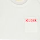 تيشيرت أطفال بالشعار باللون الأبيض للأولاد, 1, hi-res