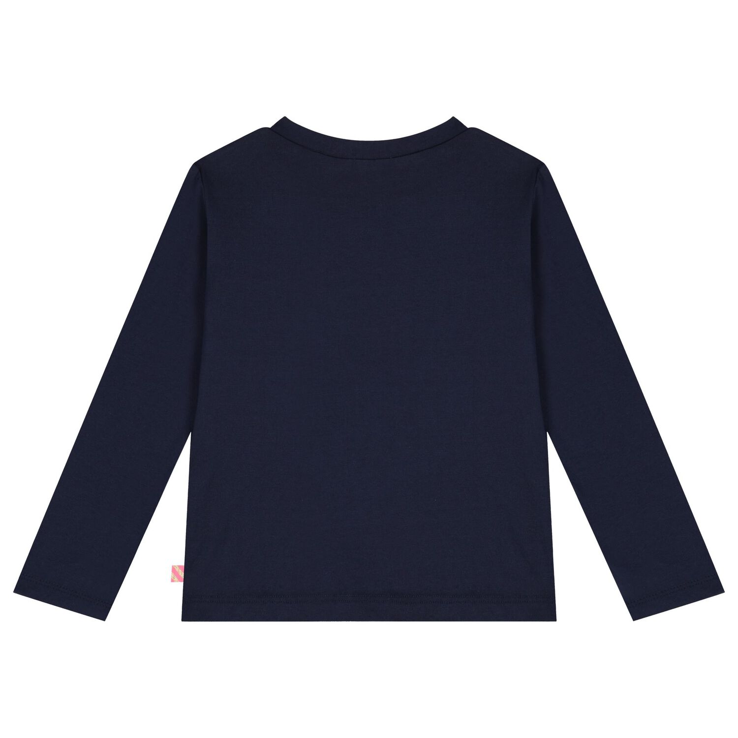 توب بنات بأكمام بالشعار باللون الكحلي, 1, hi-res image number null