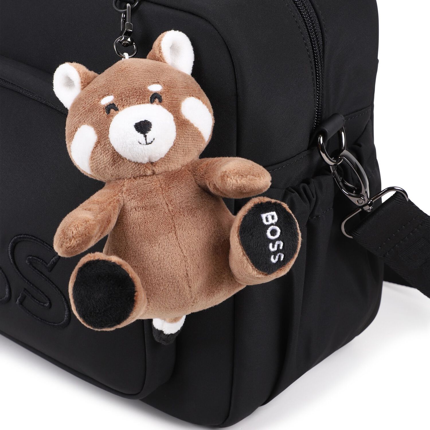 Black Logo Red Panda Baby Changing Bag, 1, hi-res