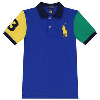 Boys Blue Logo Polo Shirt