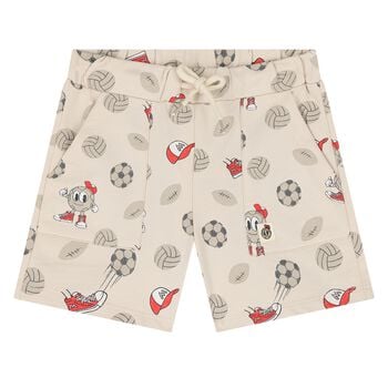 Younger Boys Beige Football Shorts