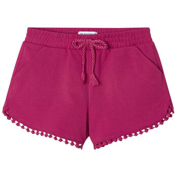 Girls Pink Cotton Jersey Shorts
