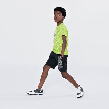 Boys Black Logo Swim Shorts