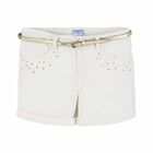 Girls Ivory Embellished Shorts, 1, hi-res