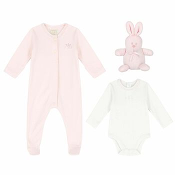 Baby Girls White & Pink Gift Set