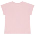 تيشيرت بنات بطبعة باللون الوردي, 1, hi-res