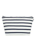 Baby Girls White & Navy Blue Striped Dress Set , 1, hi-res