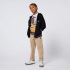 بنطلون بيج بشعار للأولاد, 1, hi-res