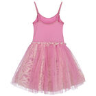 Girls Pink Embellished Tulle Dress, 1, hi-res