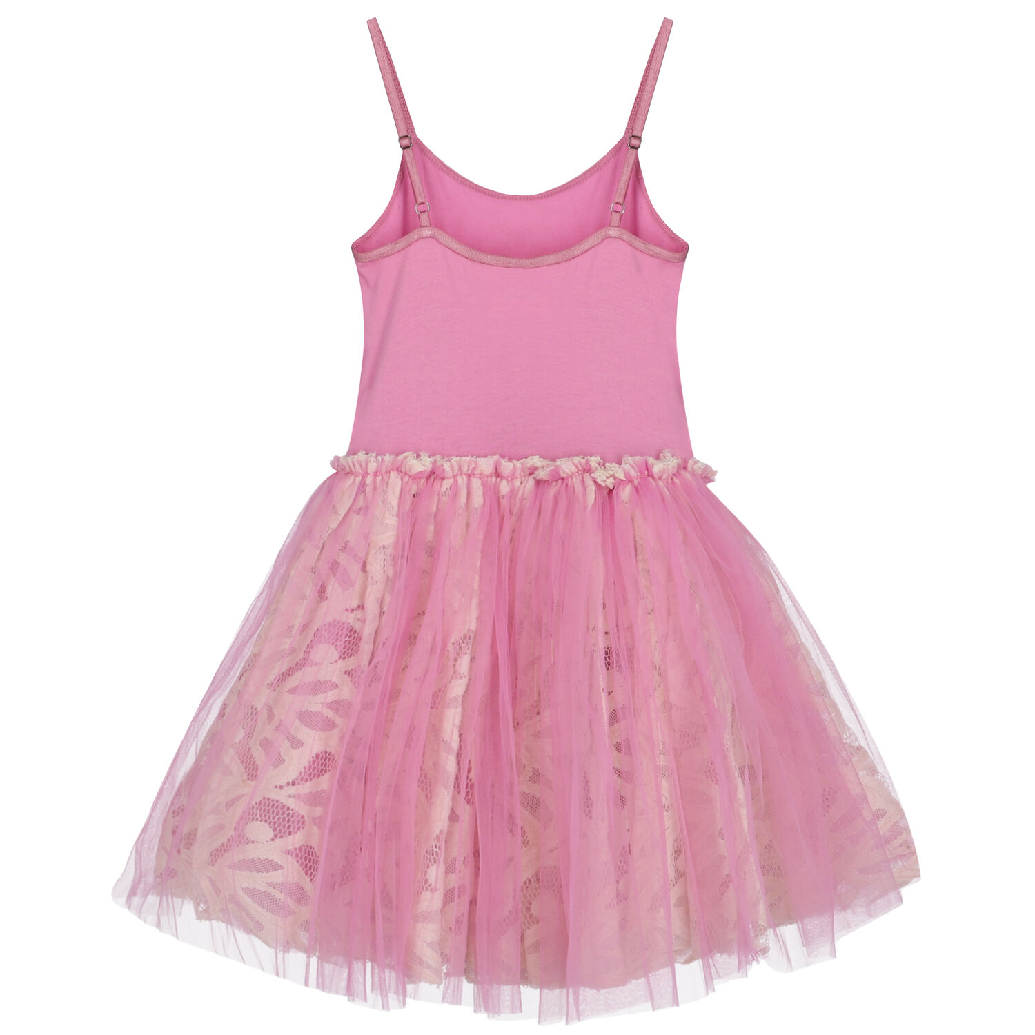 Girls Pink Embellished Tulle Dress, 1, hi-res