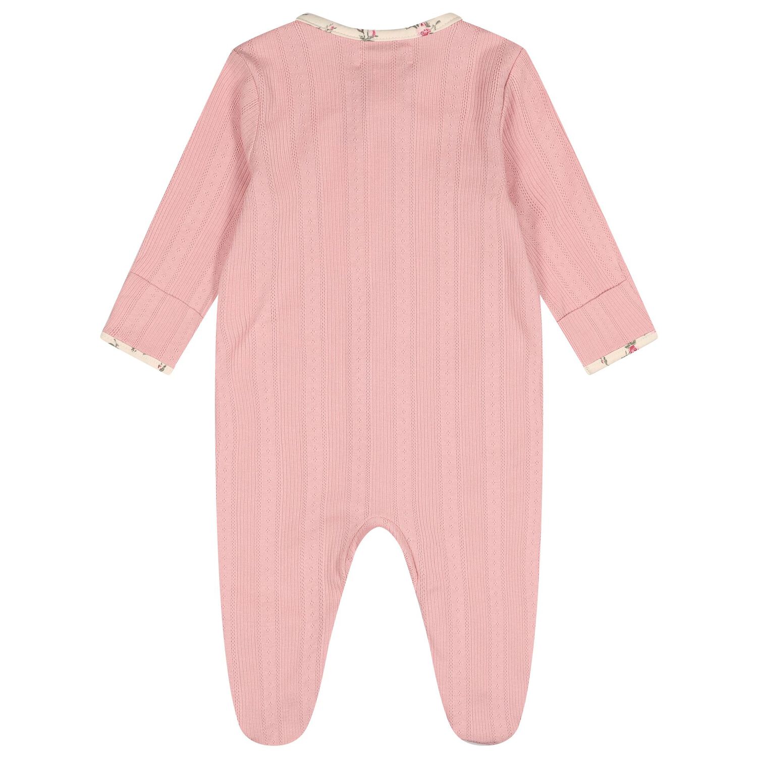 Baby Girls Pink Floral Pointelle Babygrow Gift Set, 1, hi-res