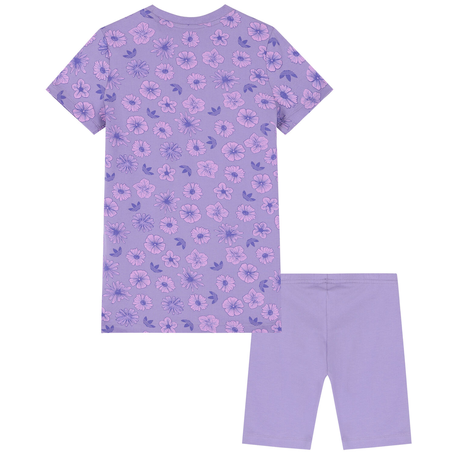 Girls Purple Trefoil Logo Dress Set, 1, hi-res