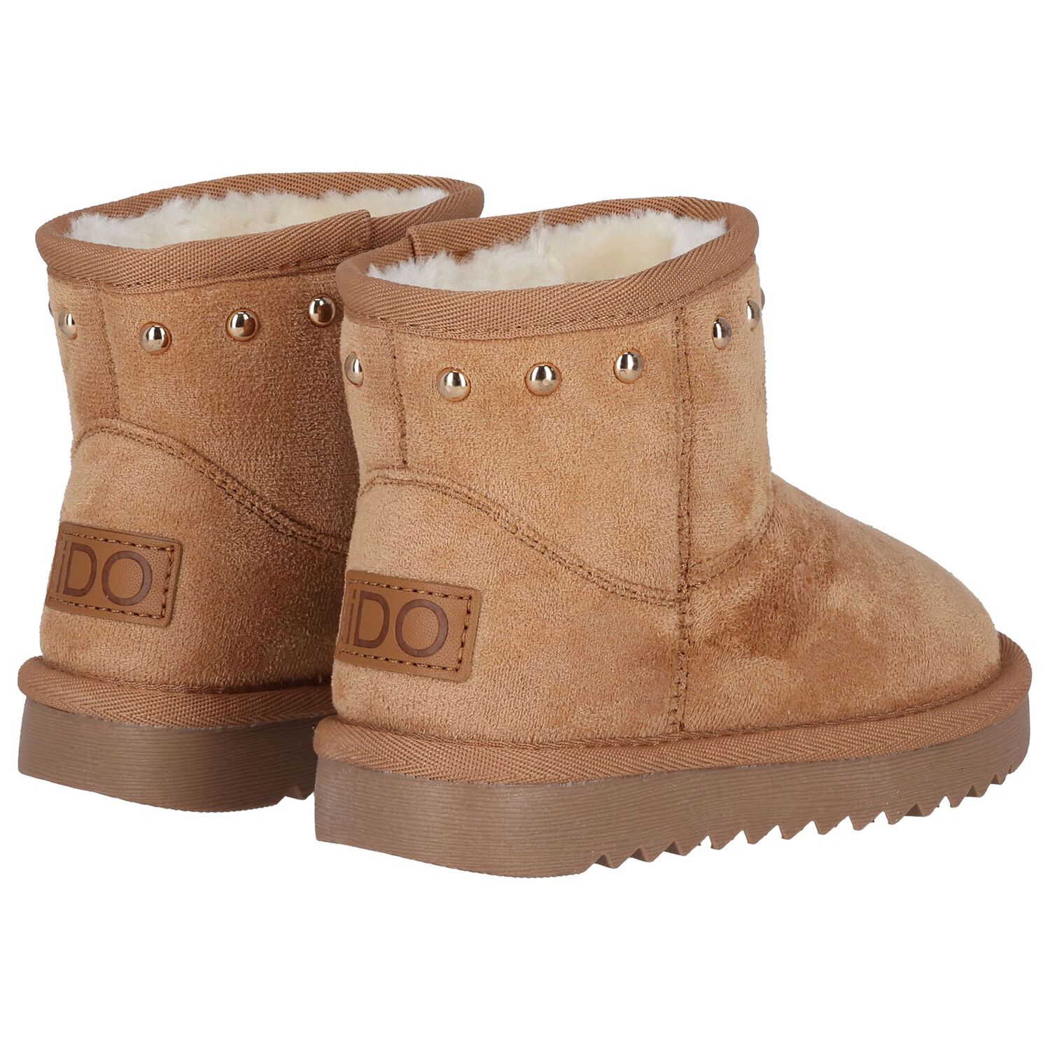 Girls Beige Logo Suede Boots, 1, hi-res image number null