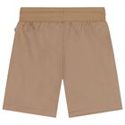 شورت اولاد بالشعار باللون البيج, 2, hi-res