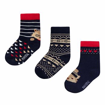 Boys Multi-Colored Socks ( 3-Pack )