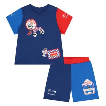 Younger Boys Blue Logo Short Set